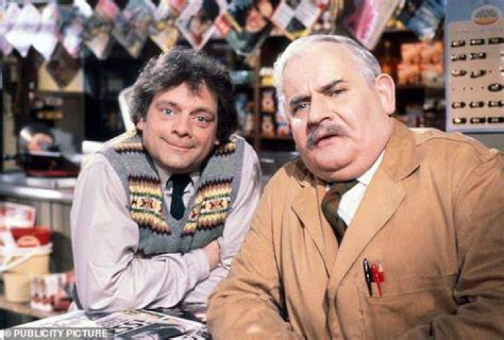 Sir David, pictured playing Granville alongside Ronnie Barker in the sitcom Open All Hours in 1973